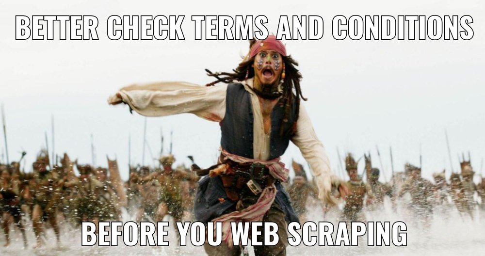 web scraping terms of use