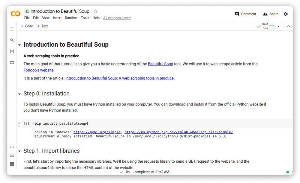 beautiful soup web scraping